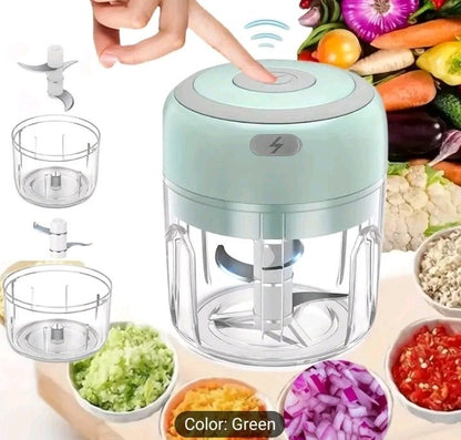 Portable Mini Food Chopper Blender 250ml Wireless USB 3-Blade Processor