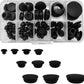 66 Pcs 10 Sizes Black Silicone Hole Plugs, Plastic Hole Plugs Set, Hole Seal Cov