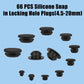 66 Pcs 10 Sizes Black Silicone Hole Plugs, Plastic Hole Plugs Set, Hole Seal Cov