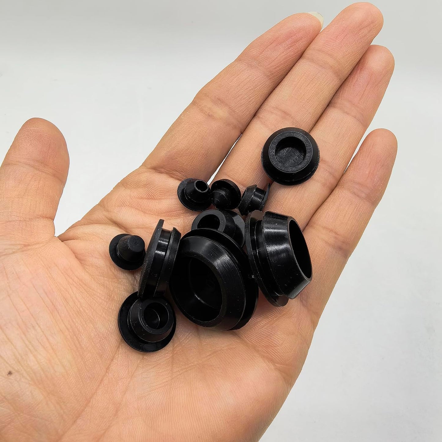 66 Pcs 10 Sizes Black Silicone Hole Plugs, Plastic Hole Plugs Set, Hole Seal Cov