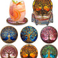 6 Pc Tree of Life Diamond Coasters Kit with Holder - 5D Art Coasters for Adults