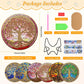 6 Pc Tree of Life Diamond Coasters Kit with Holder - 5D Art Coasters for Adults