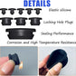 66 Pcs 10 Sizes Black Silicone Hole Plugs, Plastic Hole Plugs Set, Hole Seal Cov
