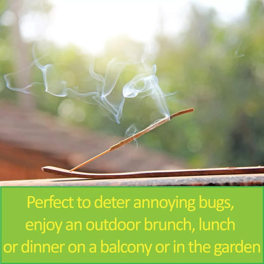 CITRONELLA INCENSE STICKS OUTDOOR GARDEN ANTIMOSQUITO INSECT REPELLER FRAGRANCED