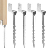 4Pcs Fence Post Anchor Ground Spike Wooden Post Anchor Ground Spike Swing Fixing